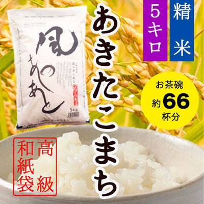 あきたこまち5㎏(ギフト袋)画像
